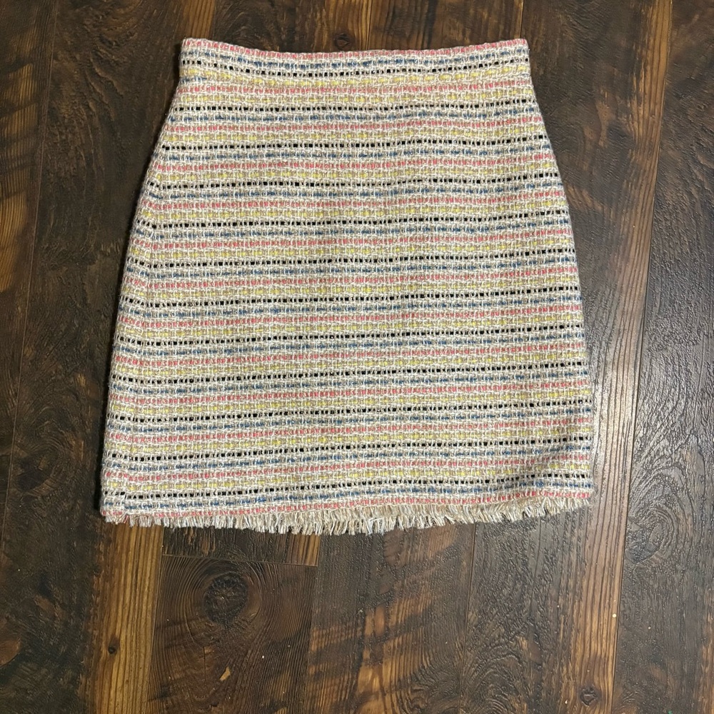 Ann Taylor Pastel Tweed Pencil Skirt